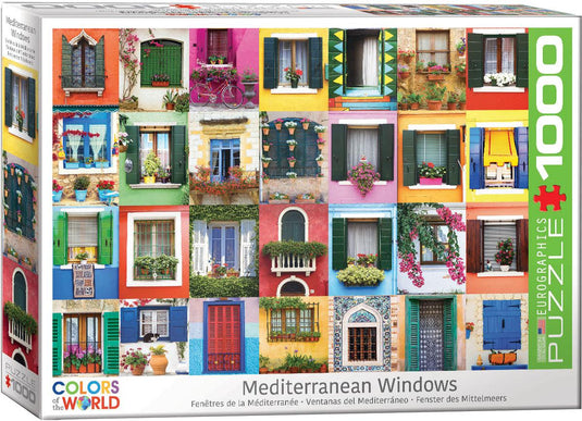 Mediterranean Windows 1000 Piece Jigsaw Puzzle by Eurographics - 1