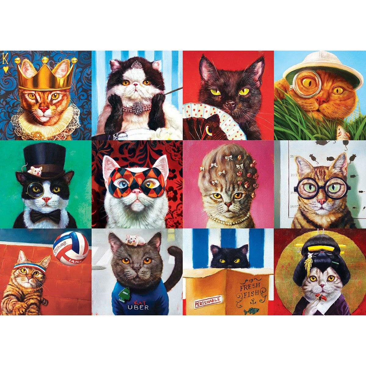 Funny Cats by Heffernan 1000 Piece Jigsaw Puzzle by Eurographics