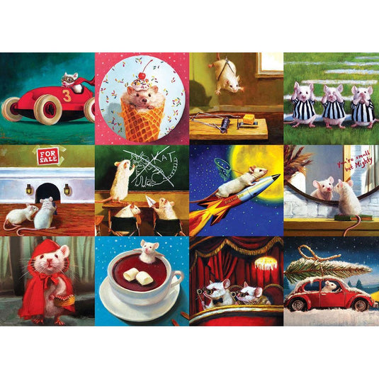 Funny Mice 1000 Piece Jigsaw Puzzle by Eurographics - 2