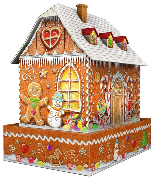 Gingerbread House Night Edition 216 Piece 3D Puzzle by Ravensburger Puzzle