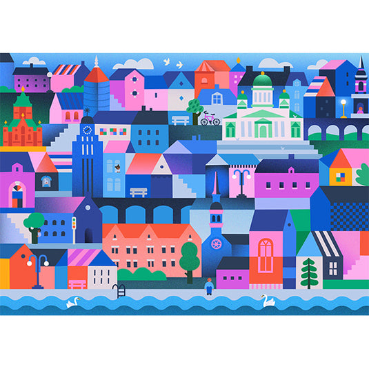 Copenhagen Twilight 1000 Piece Jigsaw Puzzle by Holiyay - 2