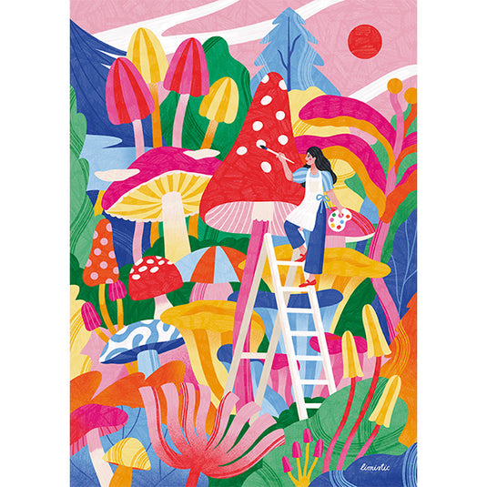 Mycology Whimsy 500 Piece Jigsaw Puzzle by Holiyay - 2