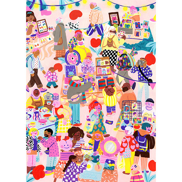 Pop-Up Market 1000 Piece Jigsaw Puzzle by Holiyay