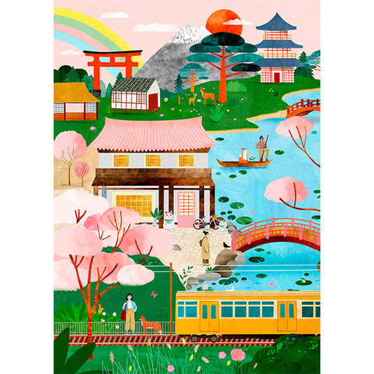 Japanese Daydream 1000 Piece Jigsaw Puzzle by Holiyay - 2