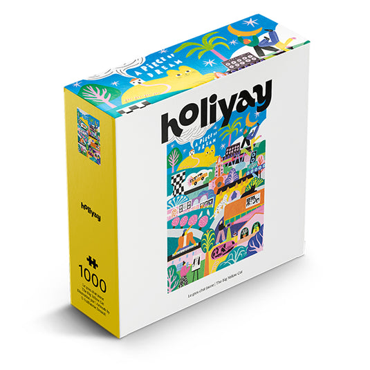The Big Yellow Cat 1000 Piece Jigsaw Puzzle by Holiyay - 1