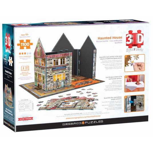 Haunted House 1100 Piece 3D Jigsaw Puzzle by Eurographics - 3