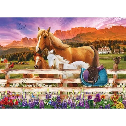 Horse and Foal by Olena 1000 Piece Jigsaw Puzzle by Eurographics - 2