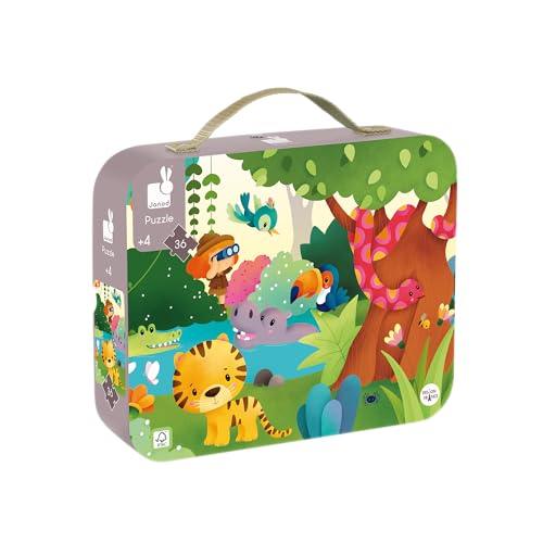 Wild Animals 36 Piece Jigsaw Puzzle by Janod Puzzles - 1