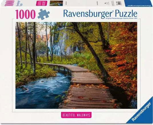 Autumnal Wooden Trail 1000 Piece Jigsaw Puzzle by Ravensburger