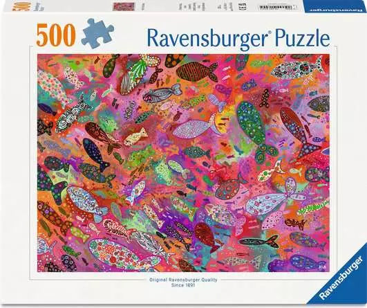 Fish in Fuchsia 500 Piece Jigsaw Puzzle by Ravensburger