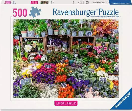 Flower Market, France 500 Piece Jigsaw Puzzle by Ravensburger