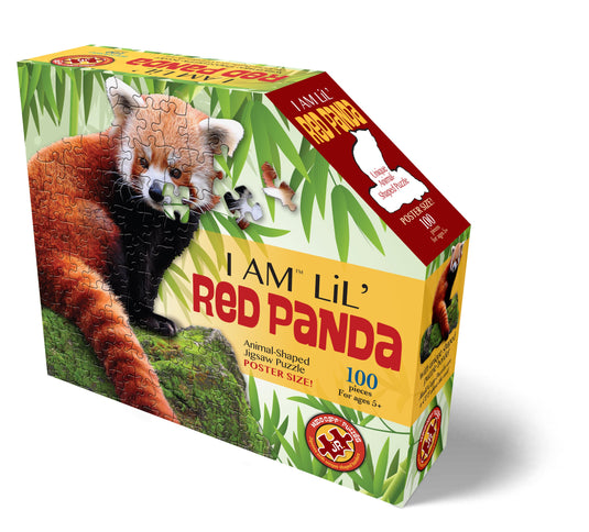 I Am Lil' Red Panda 100 Piece Puzzle by Madd Capp Box Front