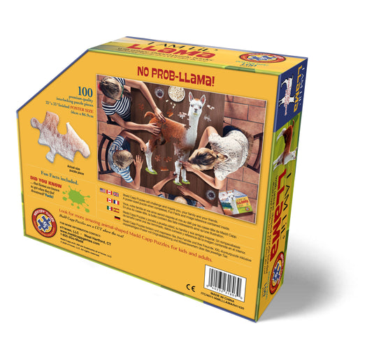I Am Lil' Llama 100 Piece Puzzle by Madd Capp Box Back