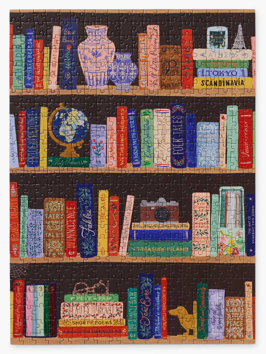 Bookshelf 500 Piece Jigsaw Puzzle by Rifle Paper Co