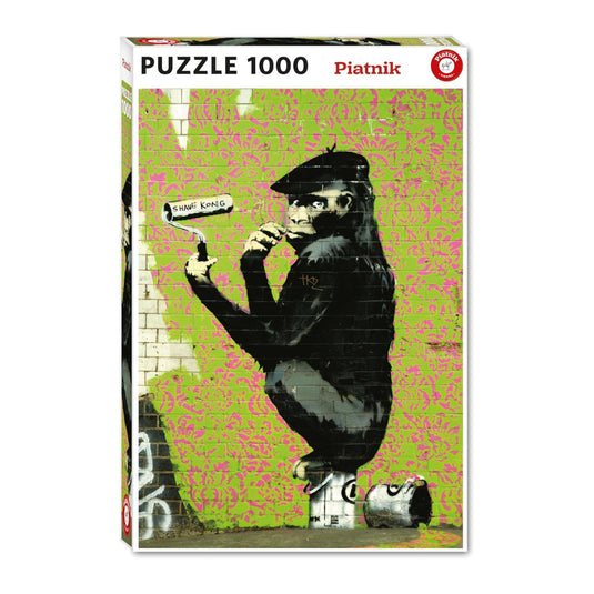Banksy Roller Chimp 1000 Piece Jigsaw Puzzle by Piatnik - 1
