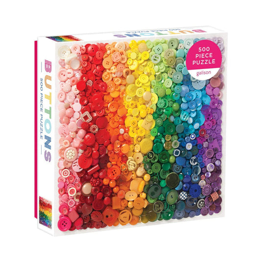 Rainbow Buttons 500 pc Puzzle by Galison - 1