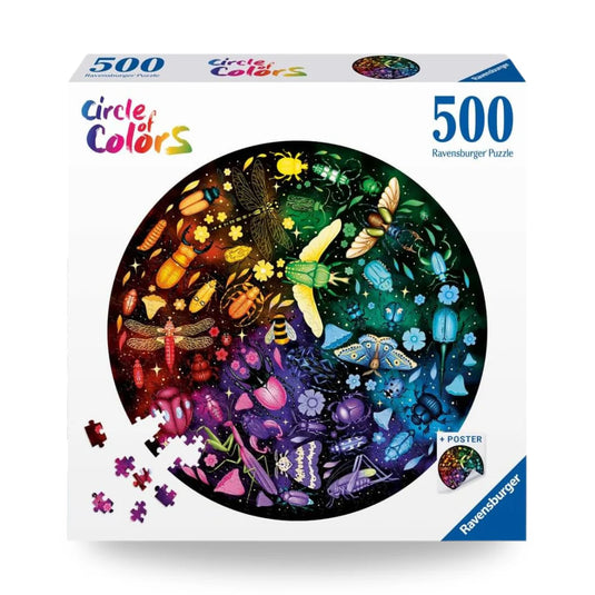 Circle of Colors: Insects Round 500 Piece Jigsaw Puzzle by Ravensburger