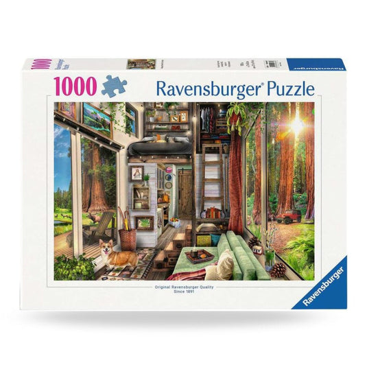 Redwood Forest Tiny House 1000 Piece Jigsaw Puzzle - 1