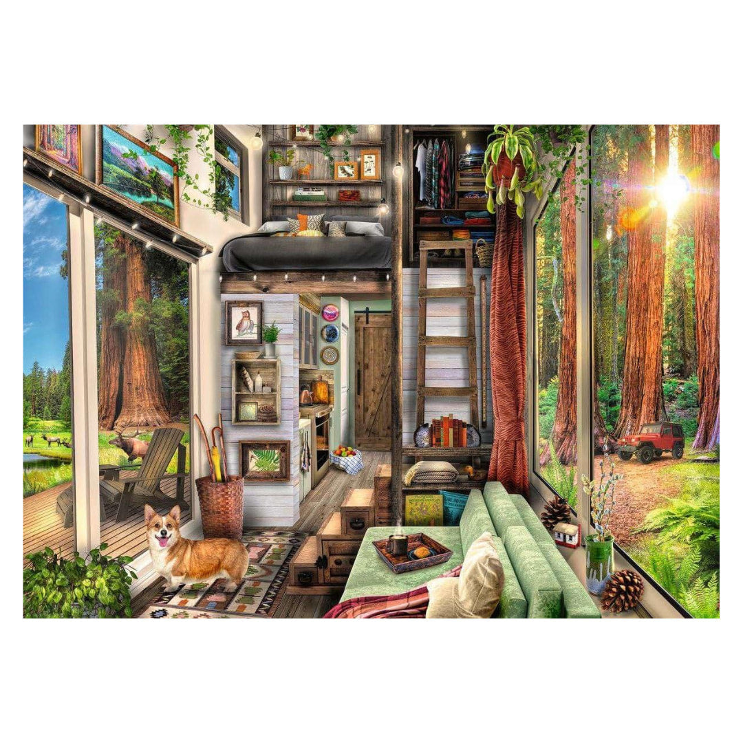Redwood Forest Tiny House 1000 Piece Jigsaw Puzzle