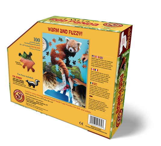 I Am Lil' Red Panda 100 Piece Puzzle by Madd Capp Box Back