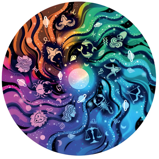 Astrology 500 Piece Circular Jigsaw Puzzle by Ravensburger - 1