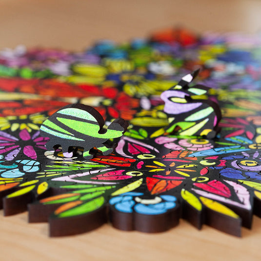 Lac la Hache Wildflowers by Lori Anne McKague 200 Piece Wooden Jigsaw Puzzle by Stumpcraft