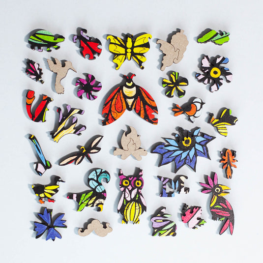 Lac la Hache Wildflowers by Lori Anne McKague 200 Piece Wooden Jigsaw Puzzle by Stumpcraft