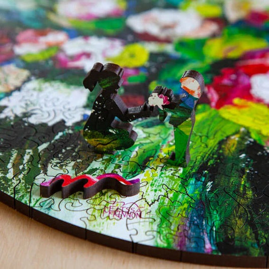 Bursting Blooms by Melissa McKinnon 345 Piece Wooden Jigsaw Puzzle by Stumpcraft