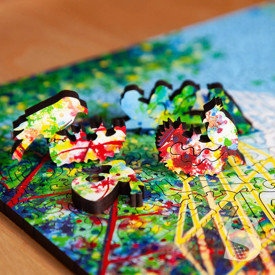 Urban Treehouse by Amy Shackleton 464 Piece Wooden Jigsaw Puzzle by Stumpcraft