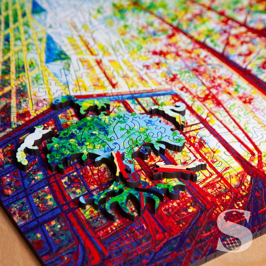 Urban Treehouse by Amy Shackleton 464 Piece Wooden Jigsaw Puzzle by Stumpcraft