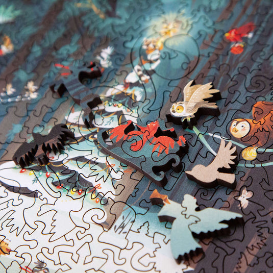 Happy Holidays by Kim Smith 360 Piece Wodden Jigsaw Puzzle by Stumpcraft
