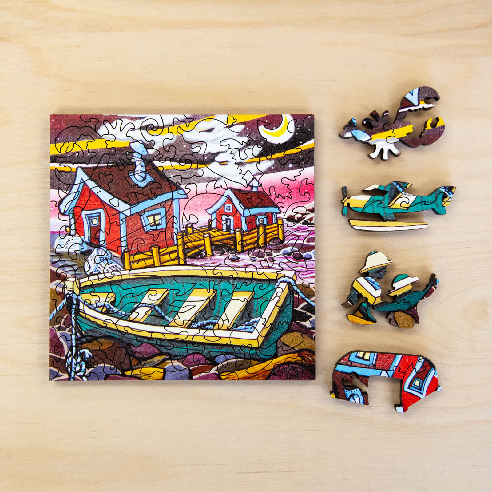 Smoky Skies by Reilly Fitzgerald 60 Piece Wooden Jigsaw Puzzle by StumpCraft