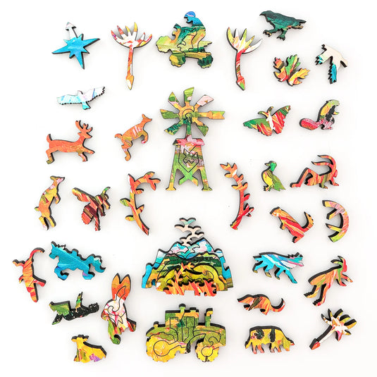 Heading West by Alison Philpotts 388 Piece Wooden Jigsaw Puzzle by Stumpcraft