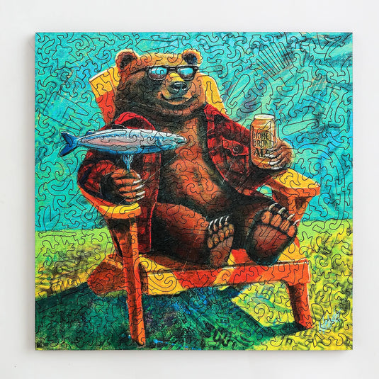 Bear Necessities by John Webster 235 Piece Wooden Jigsaw Puzzle by Stumpcraft