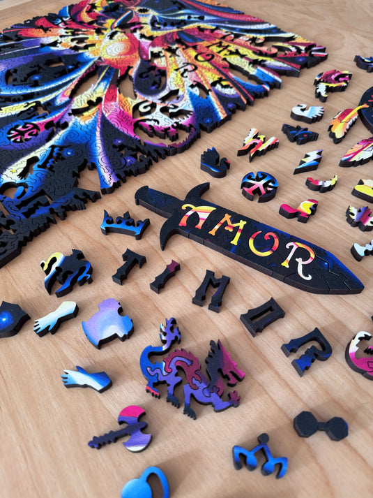 Resilience and Rebirth by Sam Millard 501 Piece Wooden Jigsaw Puzzle by Stumpcraft