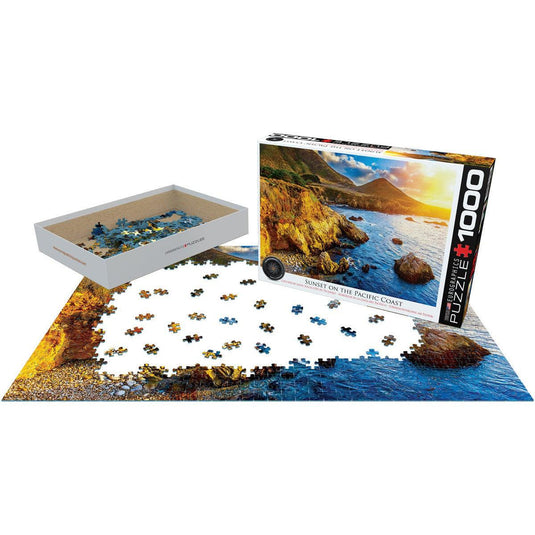 Sunset on the Pacific Coast 1000 Piece Jigsaw Puzzle by Eurographics - 3