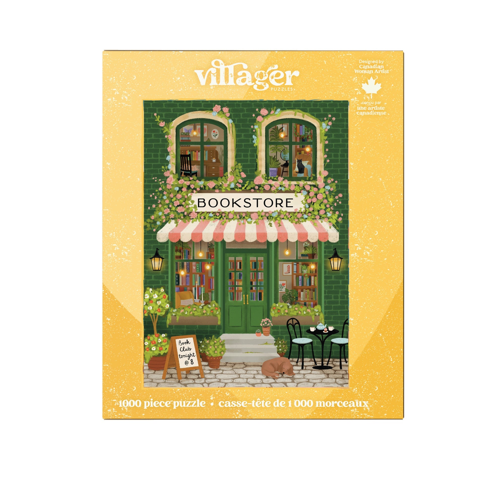 Emerald Bookstore 1000 Piece Jigsaw Puzzle by Villager Puzzles