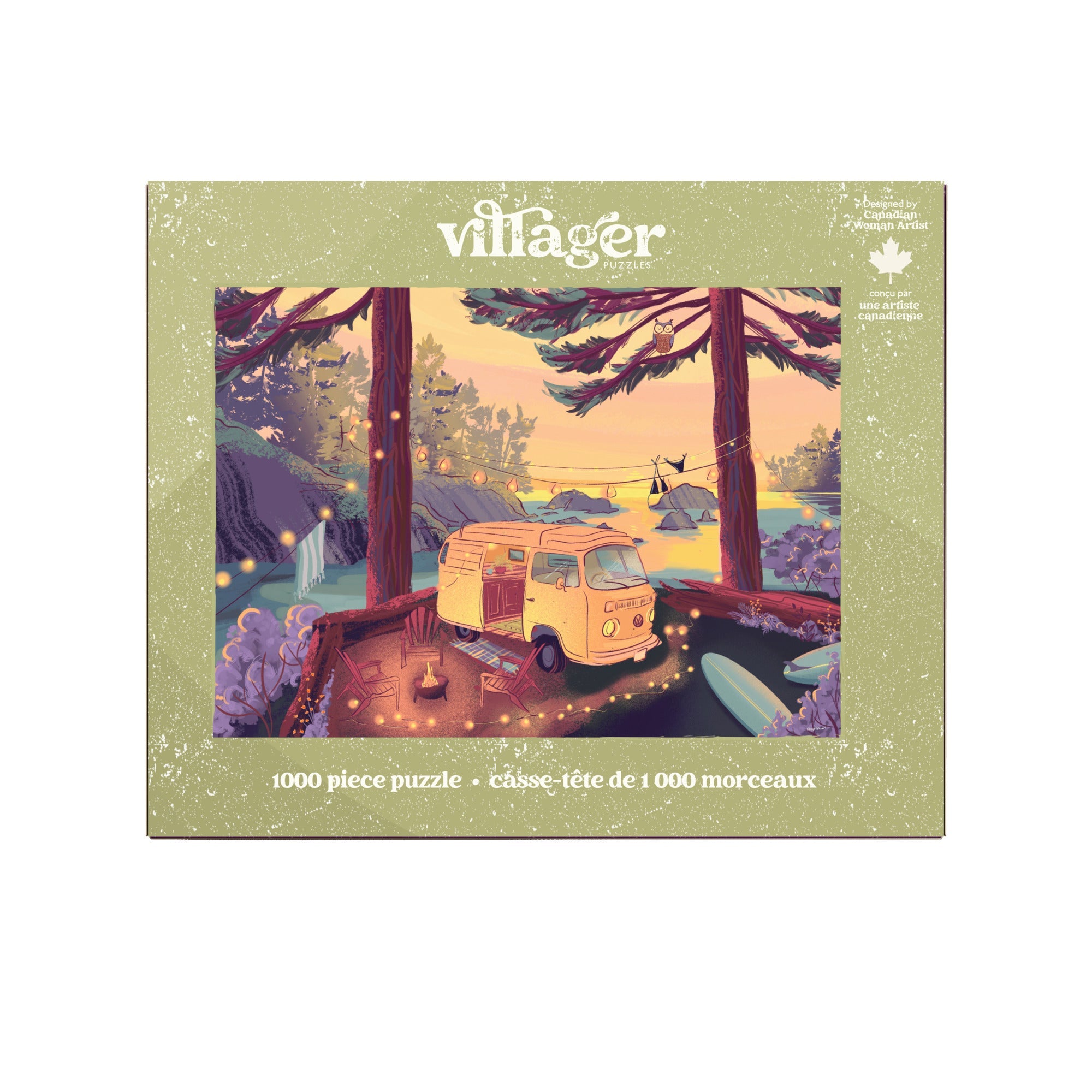 Twilight Campsite 1000 Piece Jigsaw Puzzle by Villager Puzzles