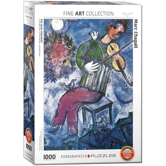 The Blue Violinist by Chagall 1000 Piece Jigsaw Puzzle by Eurographics - 1