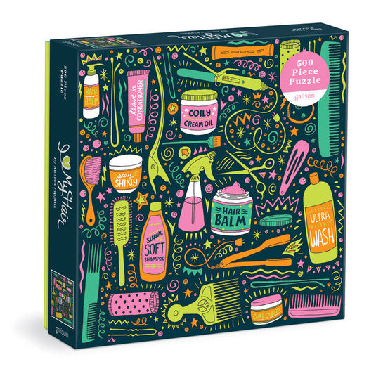 I Love My Hair Tools 500 Piece Jigsaw Puzzle by Galison - 1