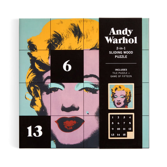 Marilyn 2-in-1 16 Sliding Wooden Piece Jigsaw Puzzle by Galison - 2