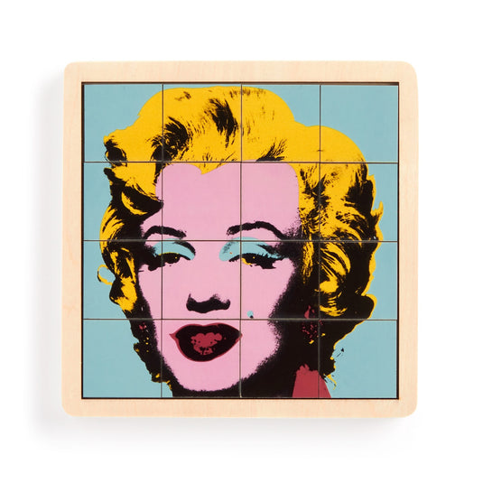 Marilyn 2-in-1 16 Sliding Wooden Piece Jigsaw Puzzle by Galison - 3