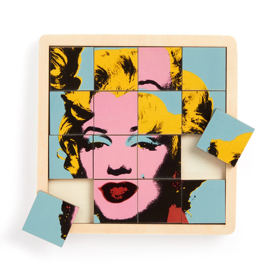 Marilyn 2-in-1 16 Sliding Wooden Piece Jigsaw Puzzle by Galison - 4