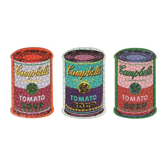 Soup Cans Set of 3x 100 Piece Shaped Jigsaw Puzzles by Galison - 5