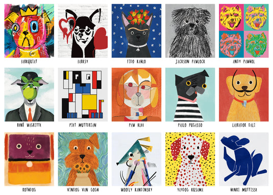 Art Dogs 1000 Piece Jigsaw Puzzle by Happily - 2