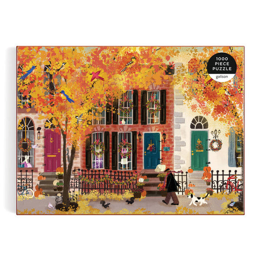 Autumn in the Neighborhood 1000 Piece Jigsaw Puzzle by Galison - 2