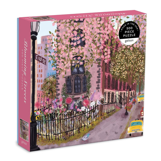 Blooming Streets 500 Piece Jigsaw Puzzle by Galison - 1