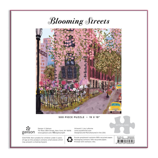 Blooming Streets 500 Piece Jigsaw Puzzle by Galison - 4