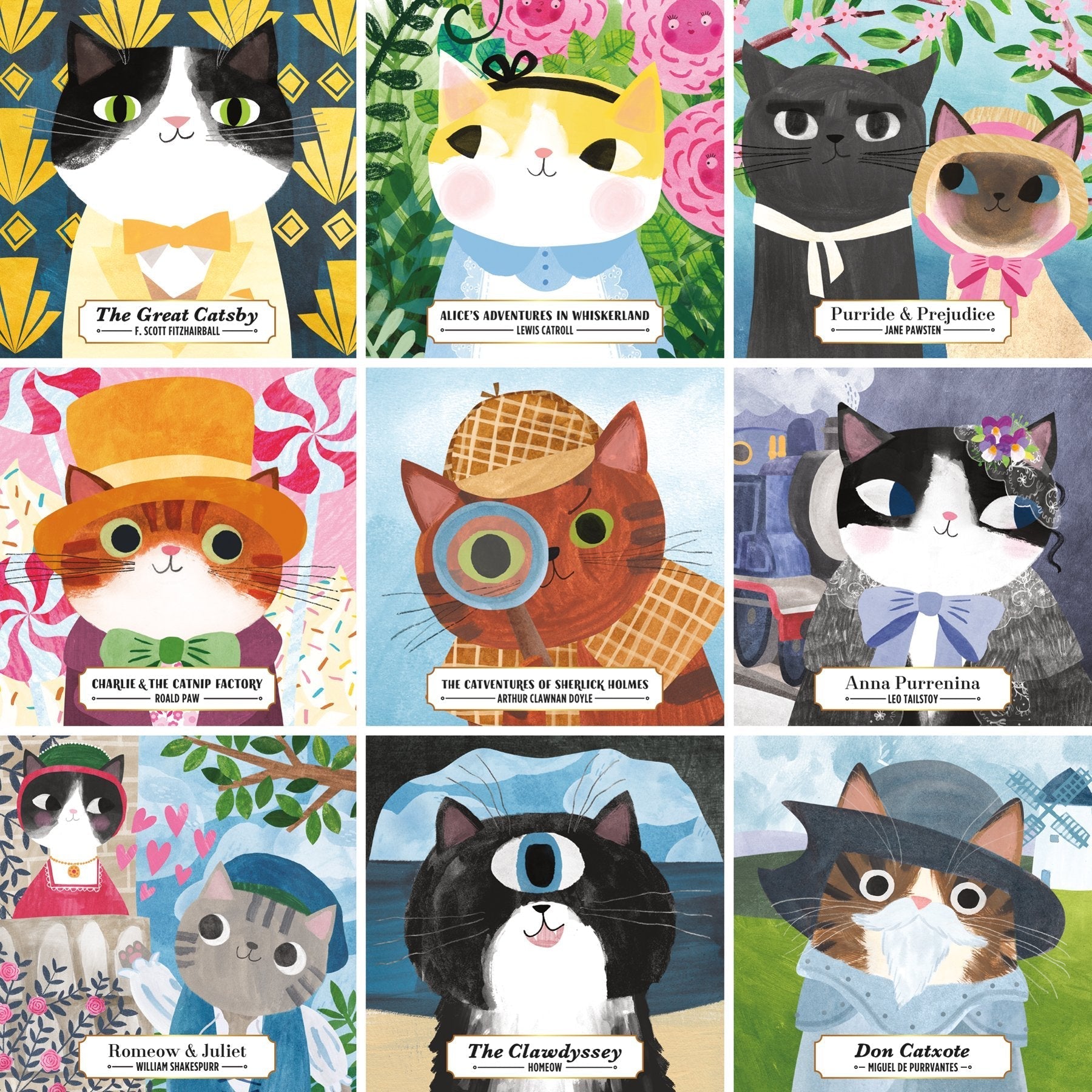 Bookish Cats 500 Piece Family Puzzle by Galison