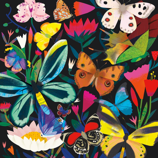 Butterflies Illuminated 500 Piece Glow in the Dark Family Puzzle by Galison - 2